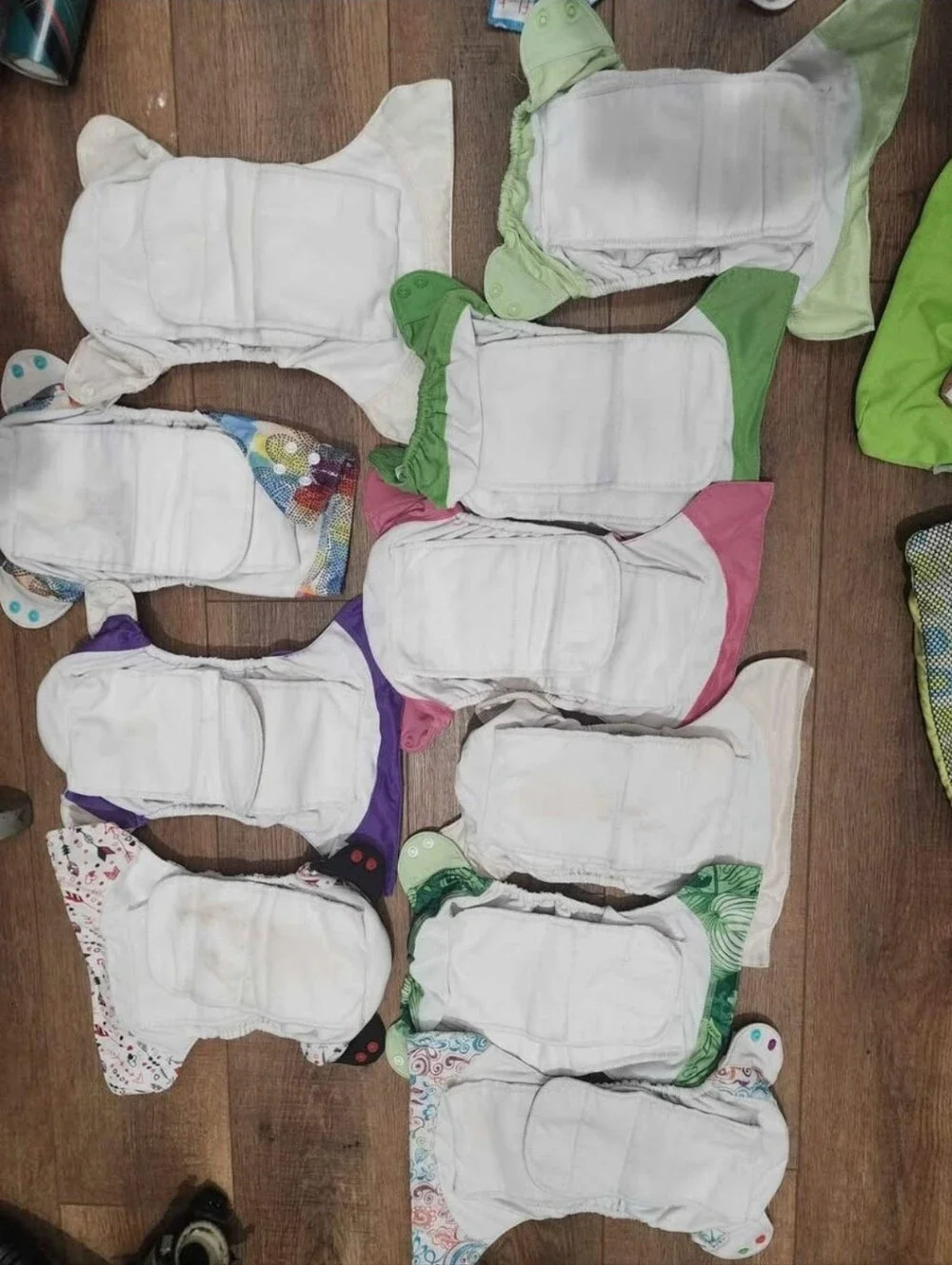 Large Cloth Diaper Lot, BumGenius, Wetbags, Cloth Wipes, Used